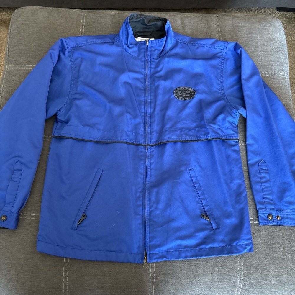 Cutter & Buck Zip Vented Windbreaker Jacket Coat Blue Black Size M